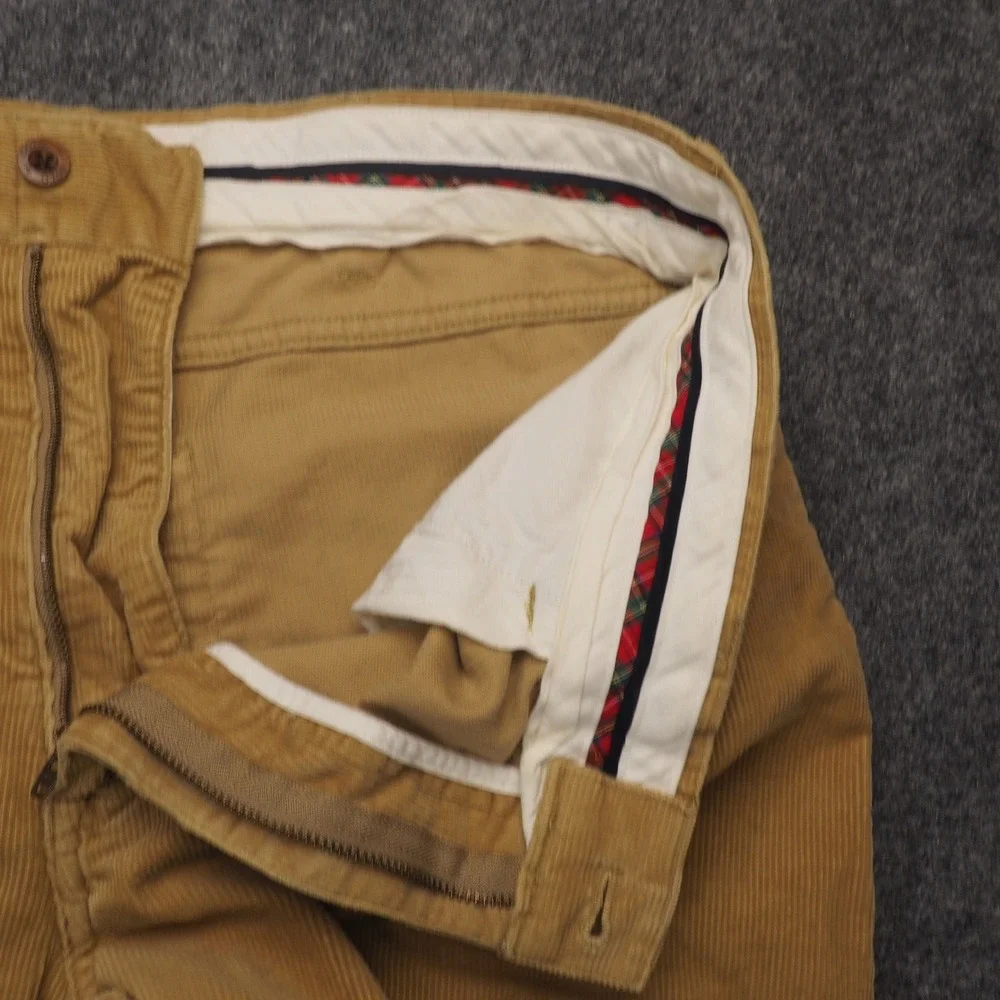 Polo Golf Ralph Lauren Corduroy Pants Mens 36x30 Classic Fit Tan Solid Preppy